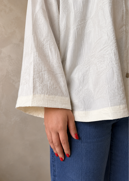 La Chemise Oversize — Édition N°3 · Jacquard Écru