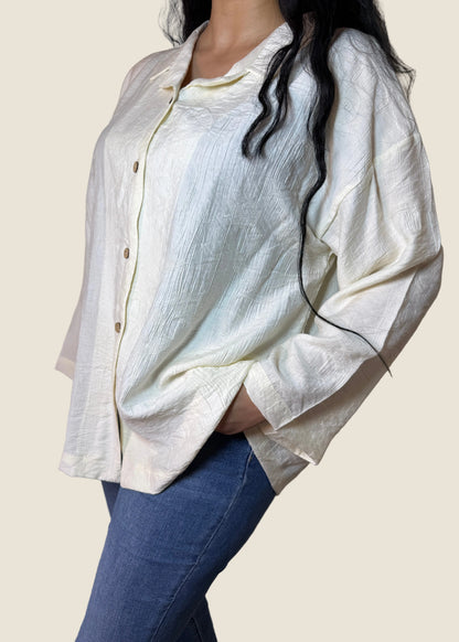La Chemise Oversize — Édition N°3 · Jacquard Écru