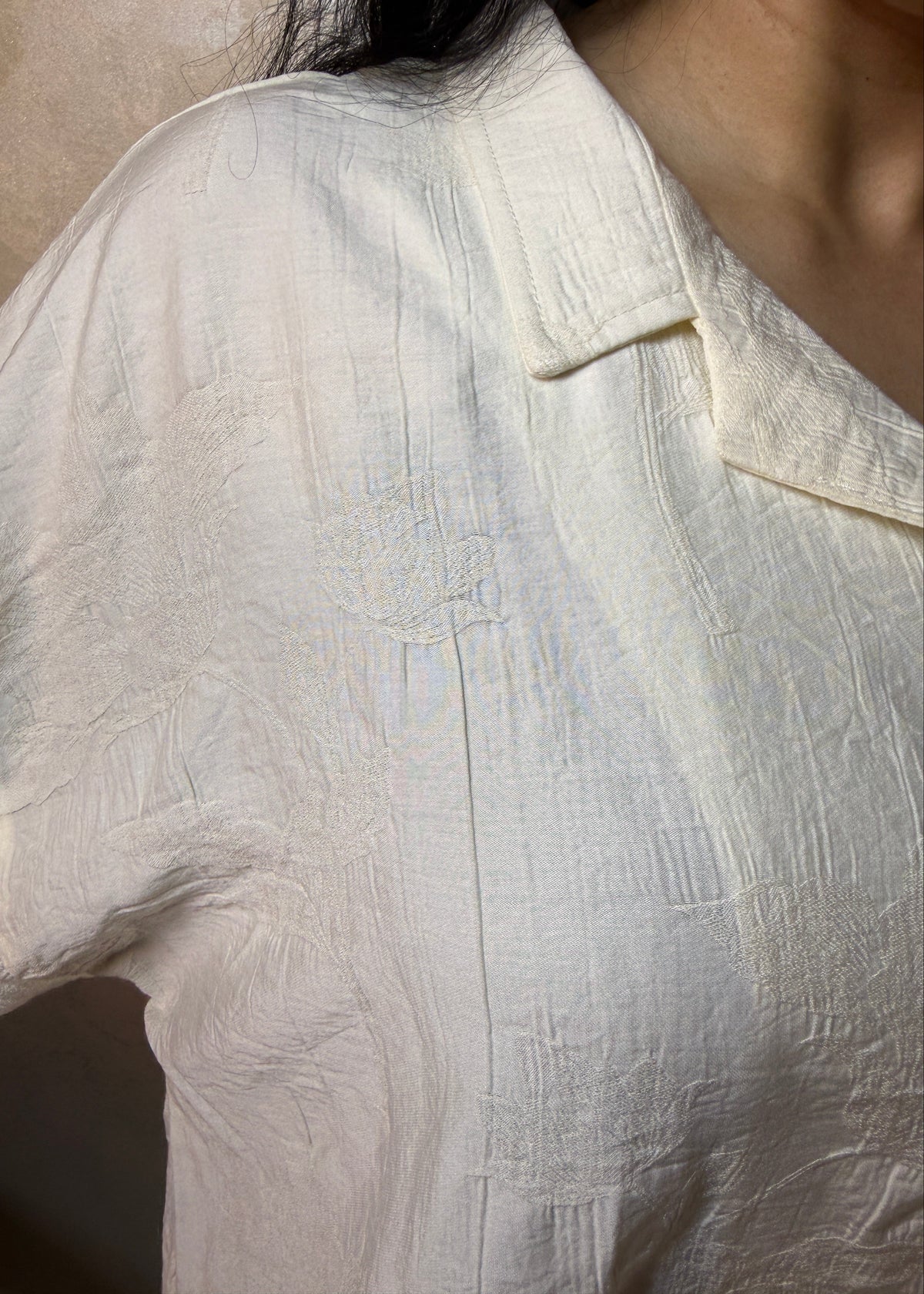 La Chemise Oversize — Édition N°3 · Jacquard Écru