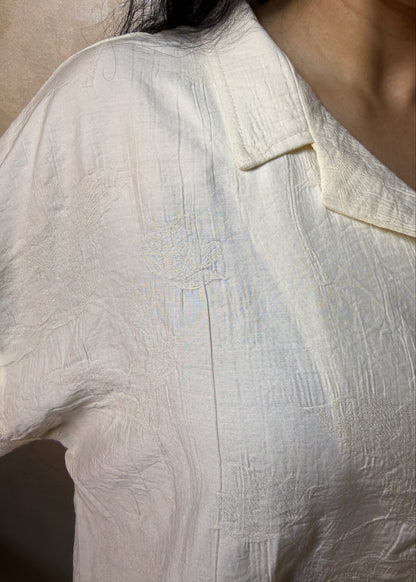 La Chemise Oversize — Édition N°3 · Jacquard Écru