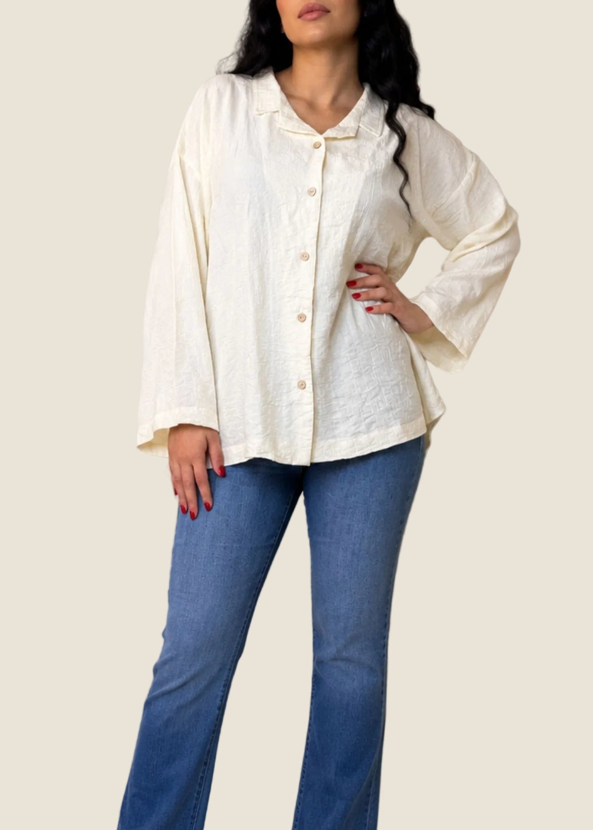 La Chemise Oversize — Édition N°3 · Jacquard Écru
