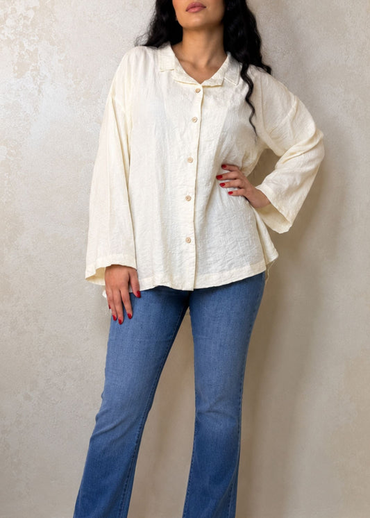 La Chemise Oversize — Édition N°3 · Jacquard Écru
